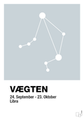 plakat: stjernebillede vægten - light drizzle-Stjernetegn-A1two3