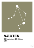 plakat: stjernebillede vægten - misty forrest-Stjernetegn-A1two3