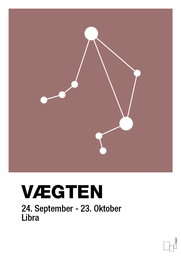 plakat: stjernebillede vægten - plum-Stjernetegn-A1two3