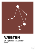 plakat: stjernebillede vægten - red pepper-Stjernetegn-A1two3
