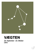 plakat: stjernebillede vægten - secret meadow-Stjernetegn-A1two3