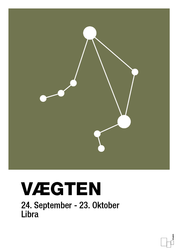 plakat: stjernebillede vægten - secret meadow-Stjernetegn-A1two3