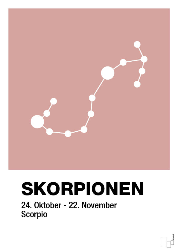plakat: stjernebillede skorpionen - bubble shell-Stjernetegn-A1two3