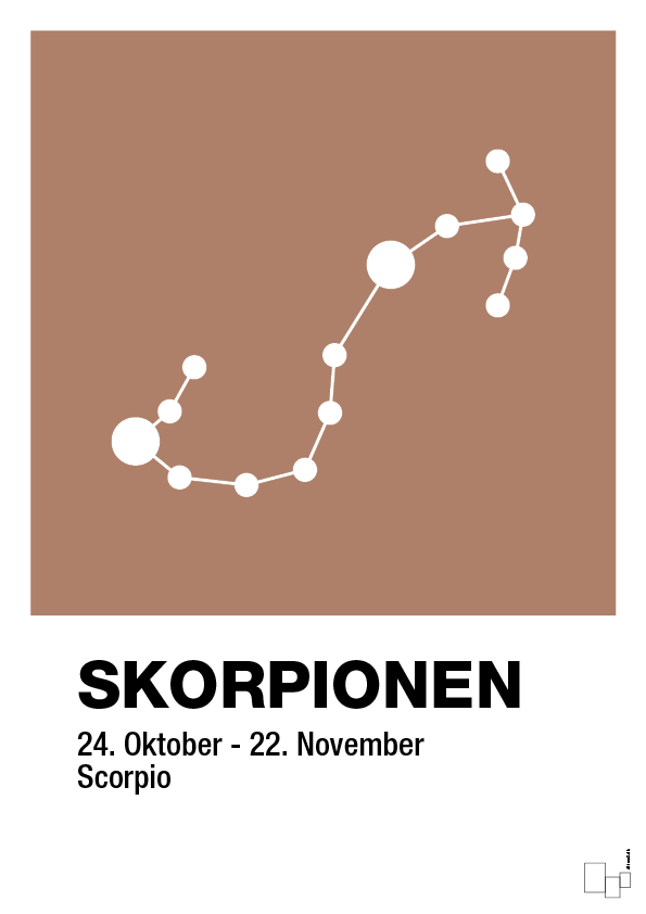 plakat: stjernebillede skorpionen - cider spice-Stjernetegn-A1two3