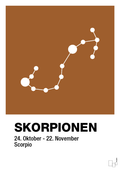 plakat: stjernebillede skorpionen - cognac-Stjernetegn-A1two3