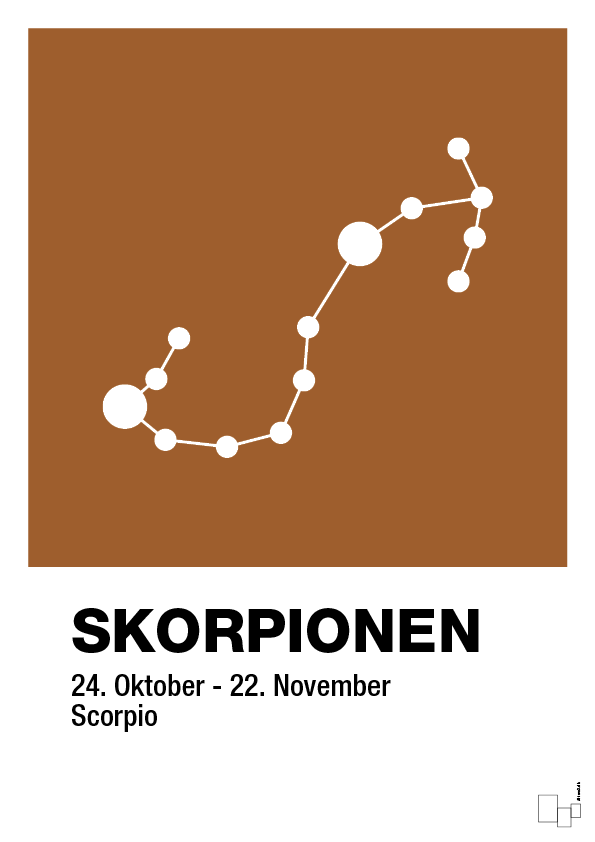 plakat: stjernebillede skorpionen - cognac-Stjernetegn-A1two3