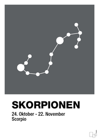 plakat: stjernebillede skorpionen