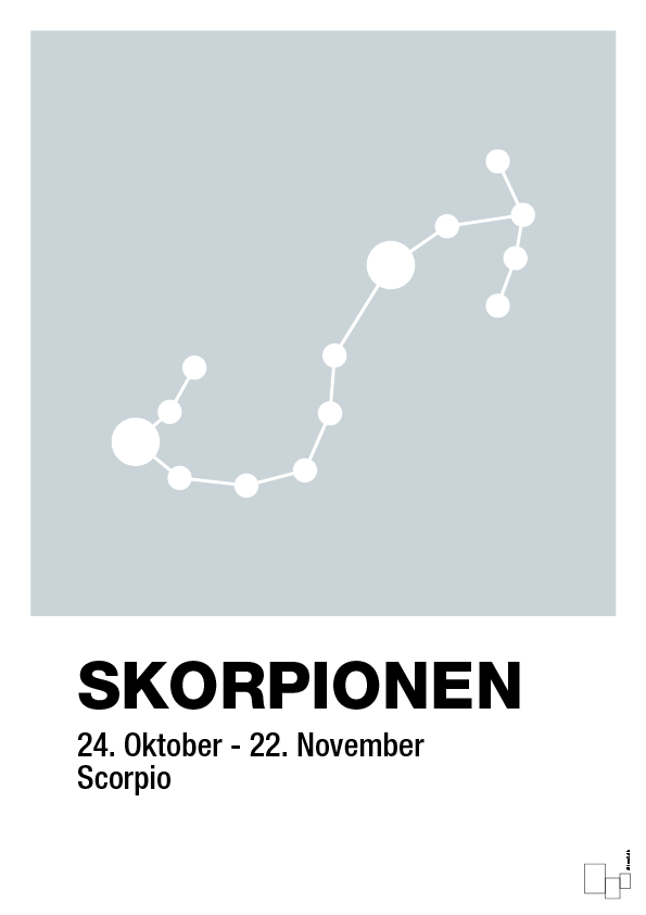 plakat: stjernebillede skorpionen - light drizzle-Stjernetegn-A1two3
