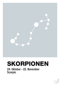 plakat: stjernebillede skorpionen - light drizzle-Stjernetegn-A1two3
