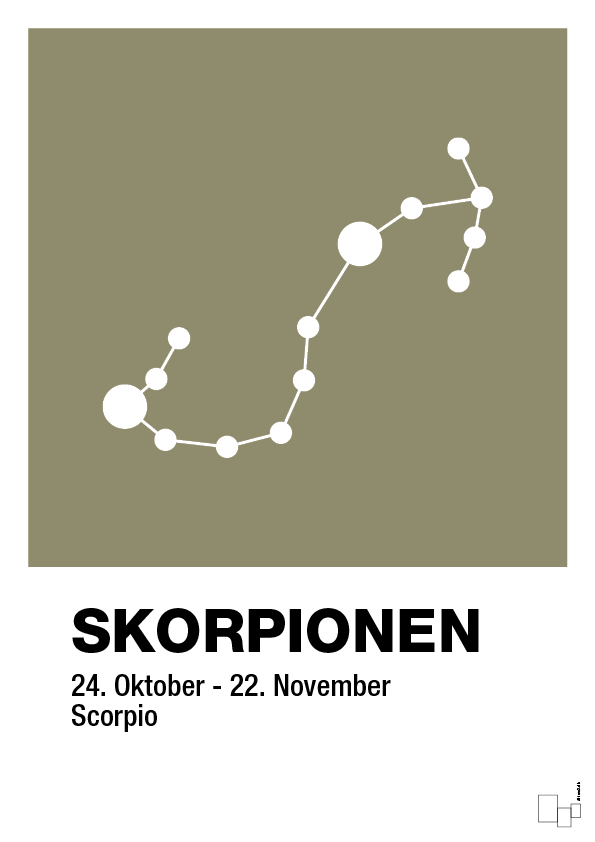 plakat: stjernebillede skorpionen - misty forrest-Stjernetegn-A1two3