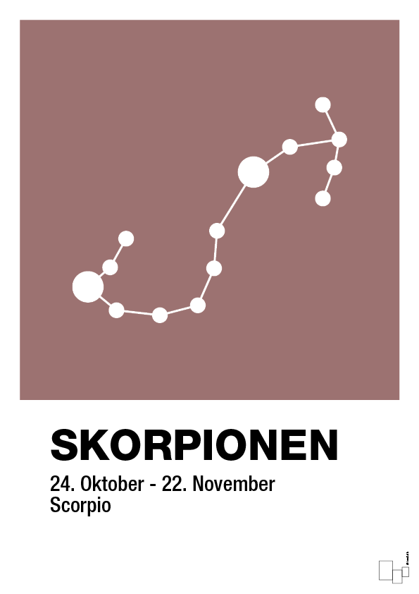 plakat: stjernebillede skorpionen - plum-Stjernetegn-A1two3