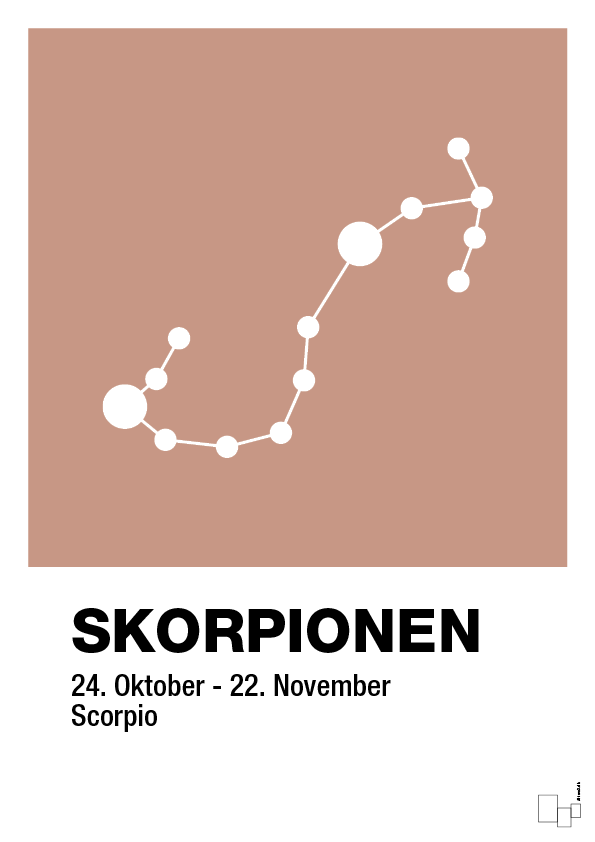 plakat: stjernebillede skorpionen - powder-Stjernetegn-A1two3