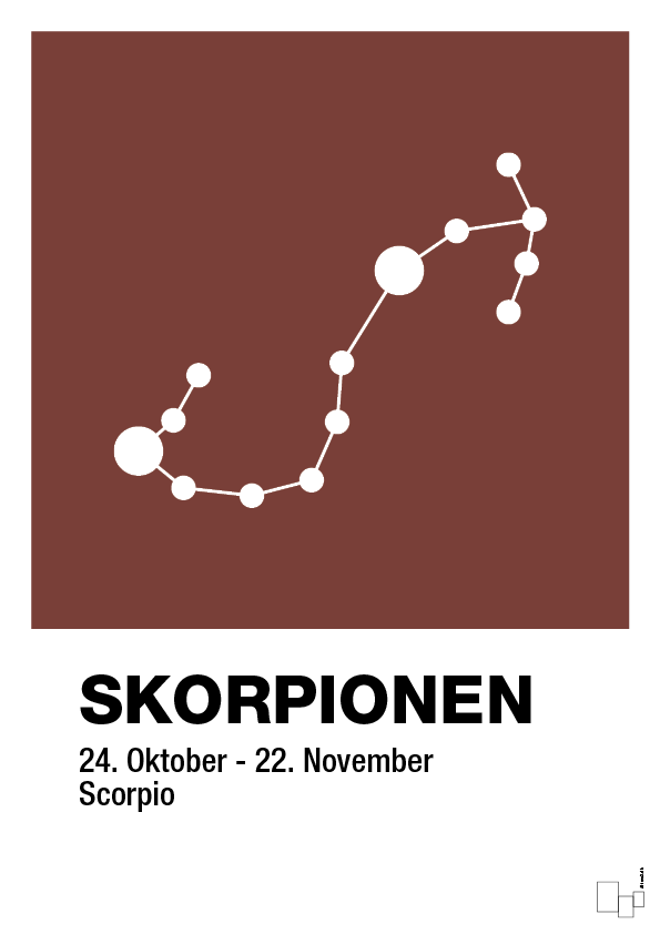 plakat: stjernebillede skorpionen - red pepper-Stjernetegn-A1two3