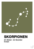 plakat: stjernebillede skorpionen - secret meadow-Stjernetegn-A1two3
