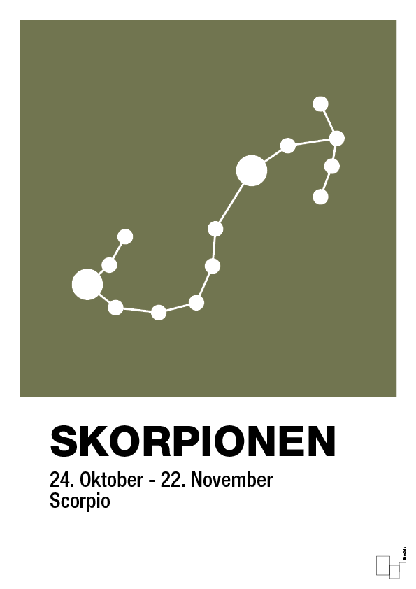 plakat: stjernebillede skorpionen - secret meadow-Stjernetegn-A1two3