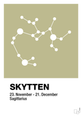 plakat: stjernebillede skytten - back to nature-Stjernetegn-A1two3