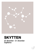 plakat: stjernebillede skytten - broken beige-Stjernetegn-A1two3