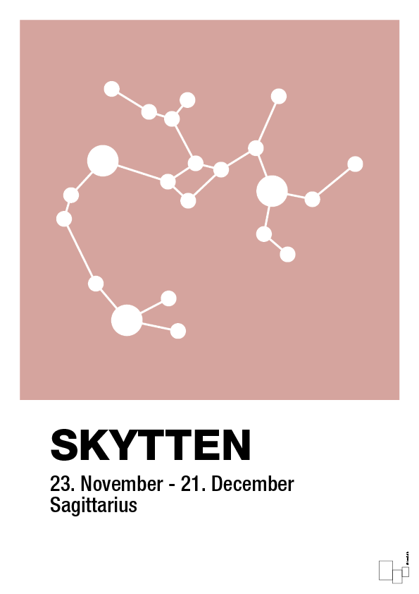 plakat: stjernebillede skytten - bubble shell-Stjernetegn-A1two3