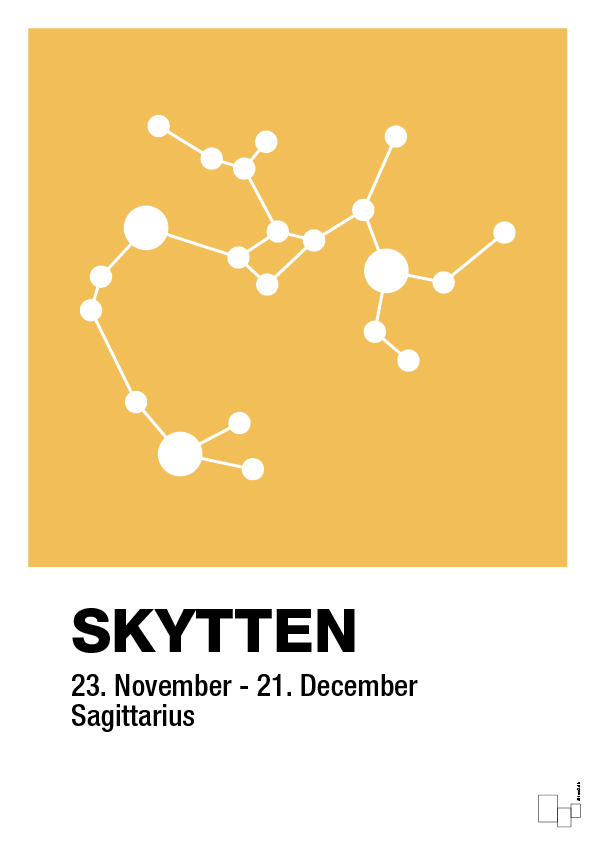 plakat: stjernebillede skytten - honeycomb-Stjernetegn-A1two3