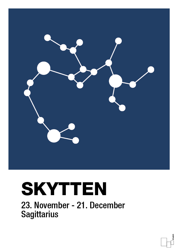 plakat: stjernebillede skytten - lapis blue-Stjernetegn-A1two3
