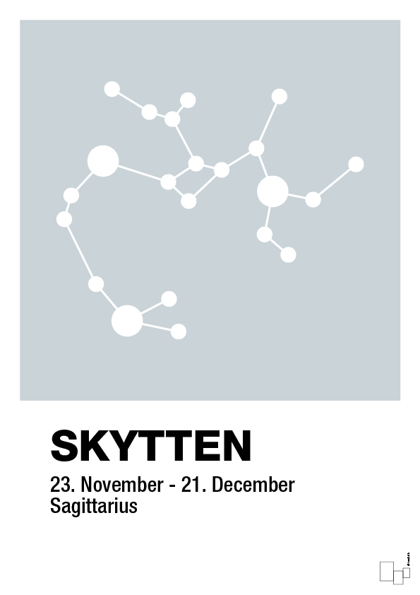plakat: stjernebillede skytten - light drizzle-Stjernetegn-A1two3