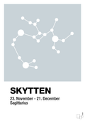 plakat: stjernebillede skytten - light drizzle-Stjernetegn-A1two3