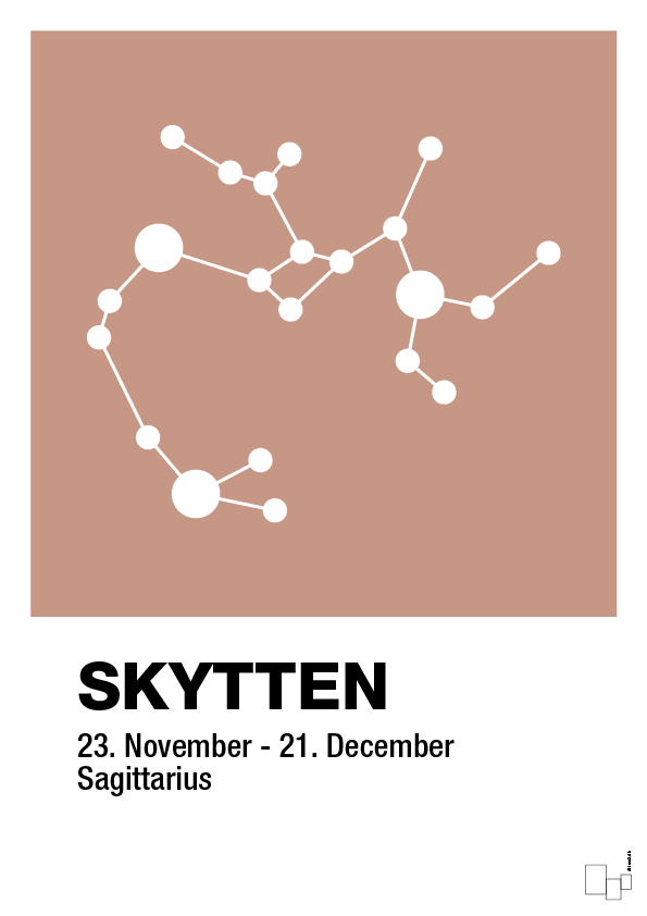 plakat: stjernebillede skytten - powder-Stjernetegn-A1two3