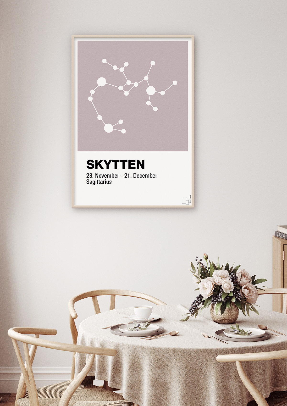 plakat: stjernebillede skytten - broken beige-Stjernetegn-A1two3