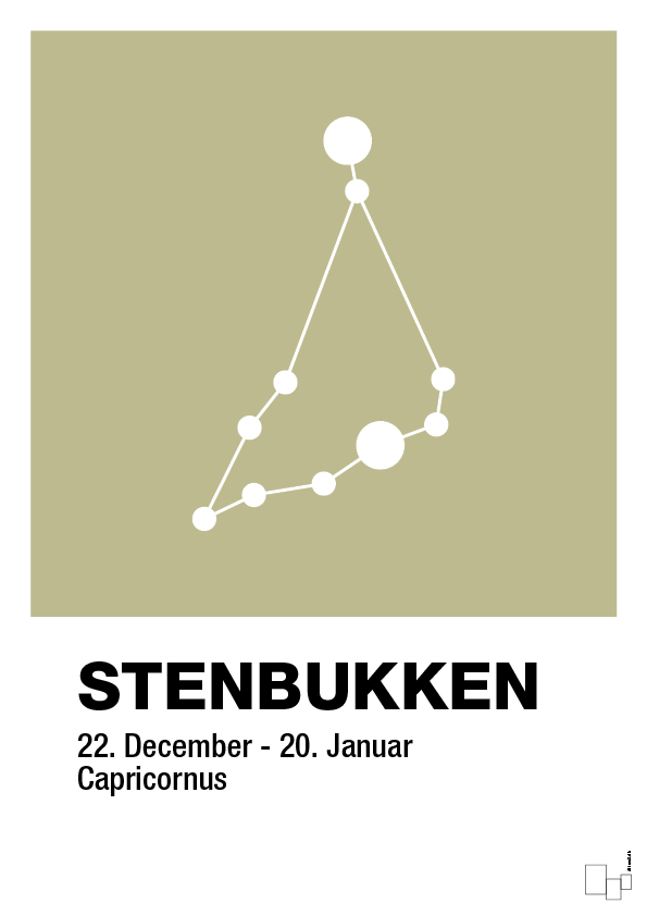 plakat: stjernebillede stenbukken - back to nature-Stjernetegn-A1two3
