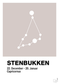 plakat: stjernebillede stenbukken - broken beige-Stjernetegn-A1two3