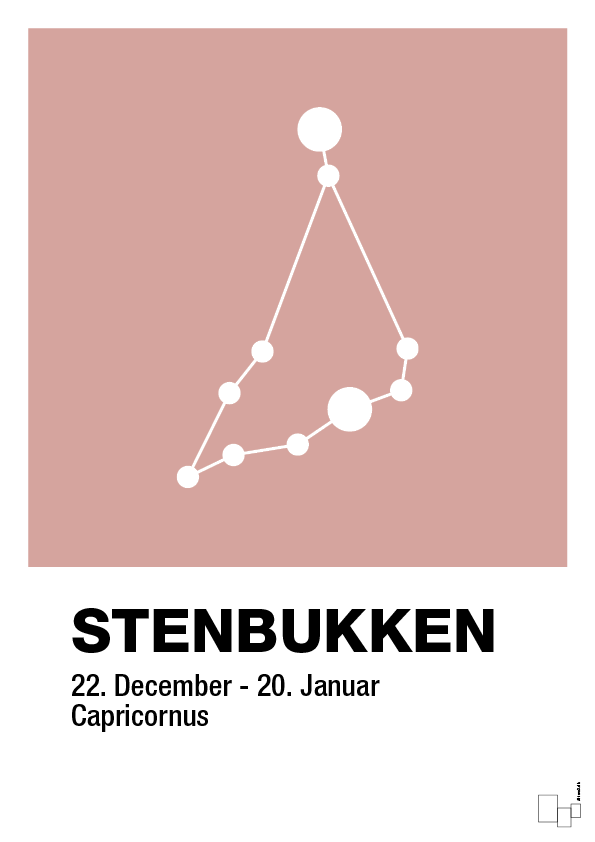 plakat: stjernebillede stenbukken - bubble shell-Stjernetegn-A1two3