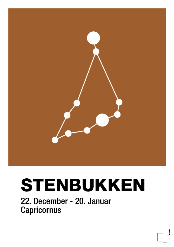 plakat: stjernebillede stenbukken - cognac-Stjernetegn-A1two3