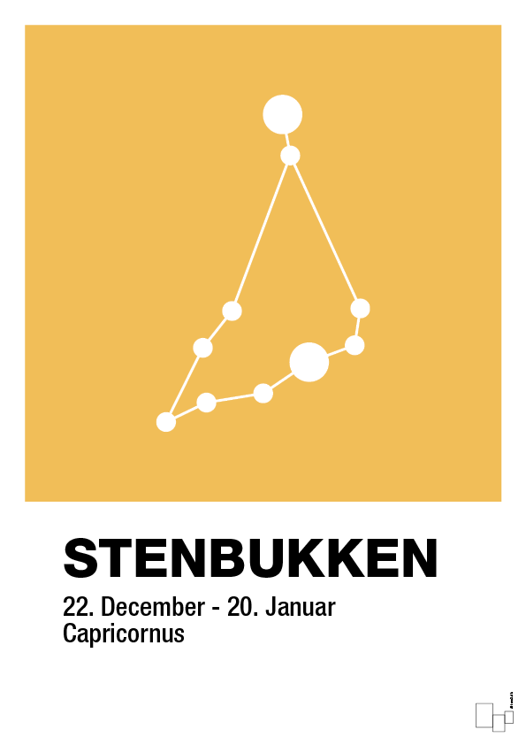 plakat: stjernebillede stenbukken - honeycomb-Stjernetegn-A1two3