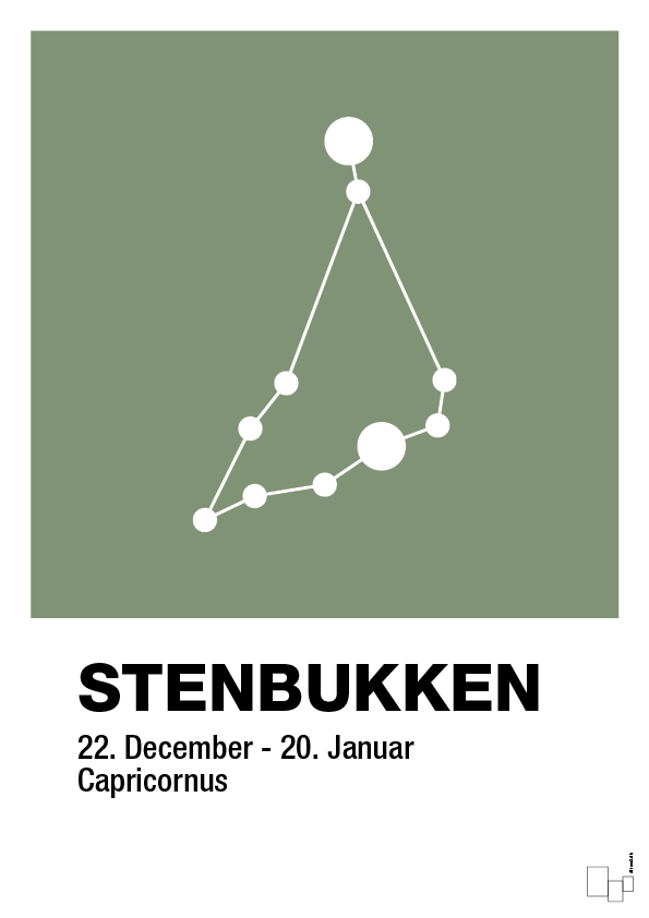 plakat: stjernebillede stenbukken - jade-Stjernetegn-A1two3