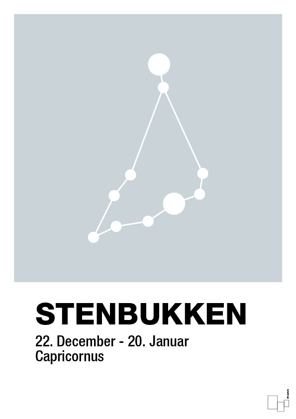 plakat: stjernebillede stenbukken - light drizzle-Stjernetegn-A1two3