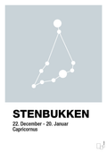 plakat: stjernebillede stenbukken - light drizzle-Stjernetegn-A1two3