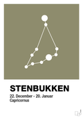 plakat: stjernebillede stenbukken - misty forrest-Stjernetegn-A1two3