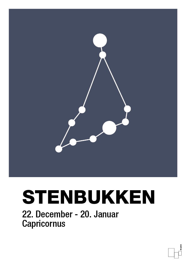Stjernebillede stenbukken - petrol-Stjernetegn-A1two3