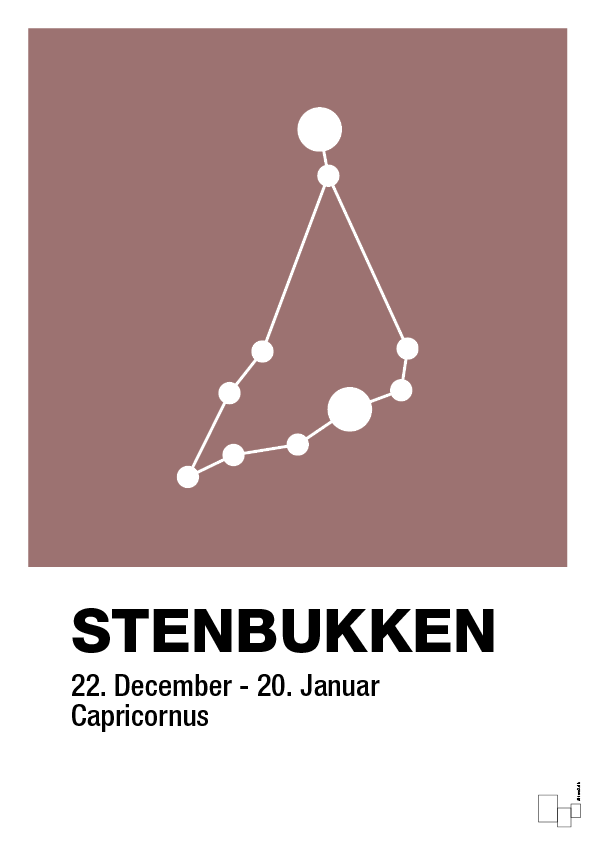 plakat: stjernebillede stenbukken - plum-Stjernetegn-A1two3