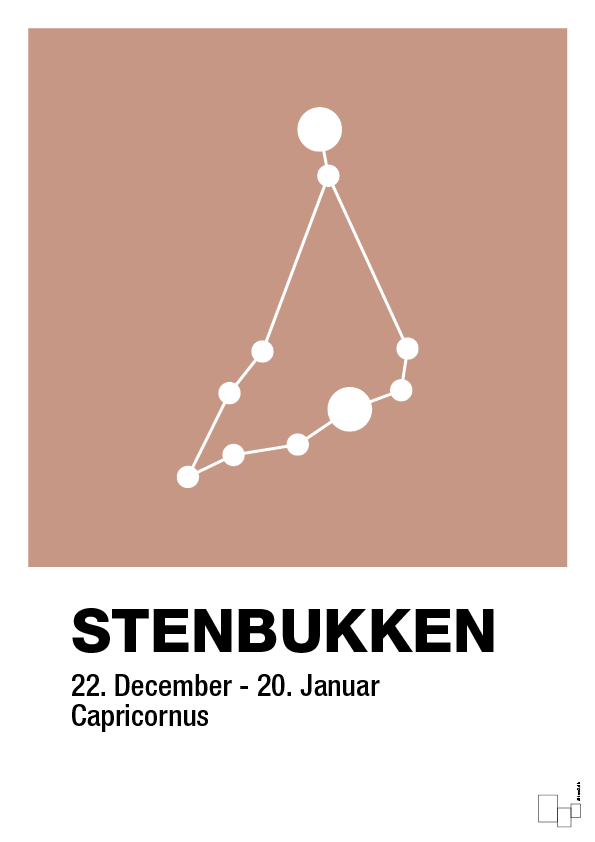 plakat: stjernebillede stenbukken - powder-Stjernetegn-A1two3
