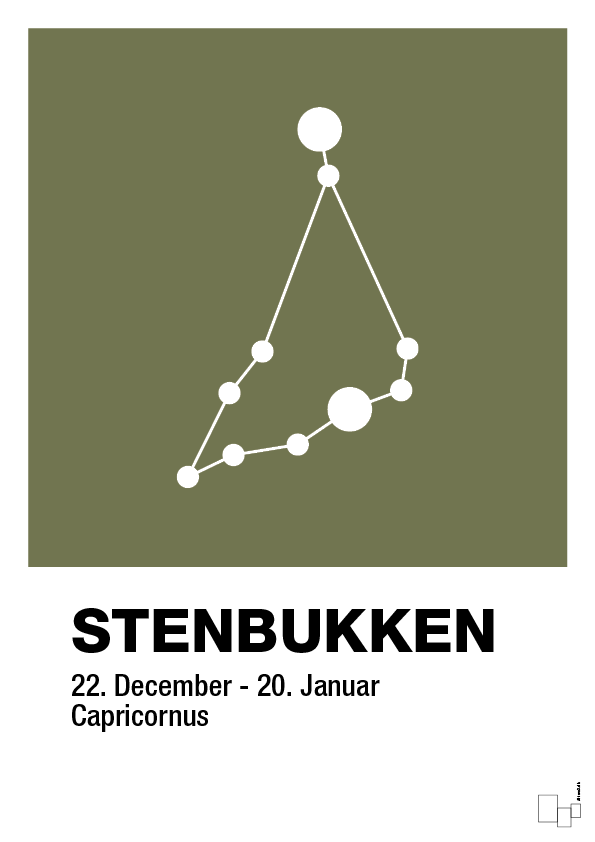 plakat: stjernebillede stenbukken - secret meadow-Stjernetegn-A1two3
