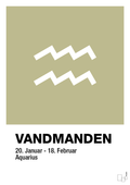 plakat: stjernesymbol vandmanden - back to nature-Stjernetegn-A1two3