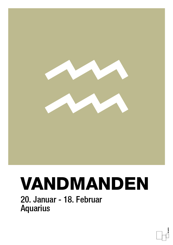 plakat: stjernesymbol vandmanden - back to nature-Stjernetegn-A1two3