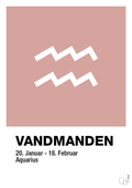 plakat: stjernesymbol vandmanden - bubble shell-Stjernetegn-A1two3