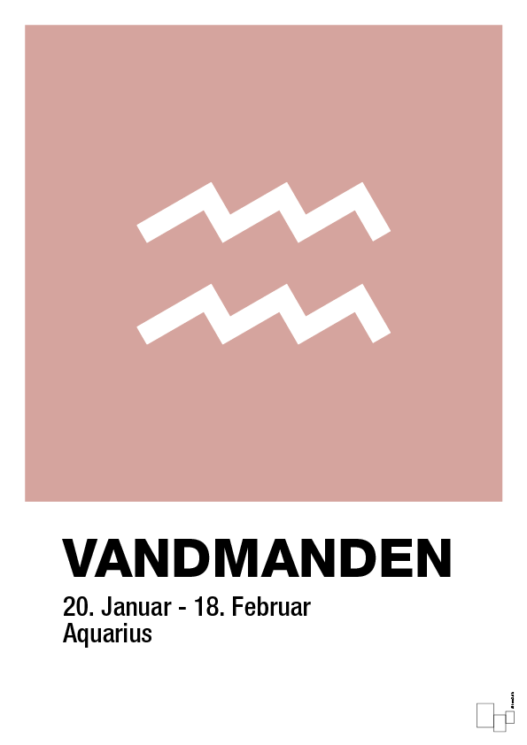 plakat: stjernesymbol vandmanden - bubble shell-Stjernetegn-A1two3
