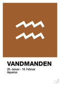 plakat: stjernesymbol vandmanden - cognac-Stjernetegn-A1two3
