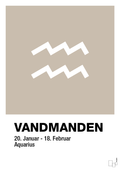 plakat: stjernesymbol vandmanden - creamy mushroom-Stjernetegn-A1two3