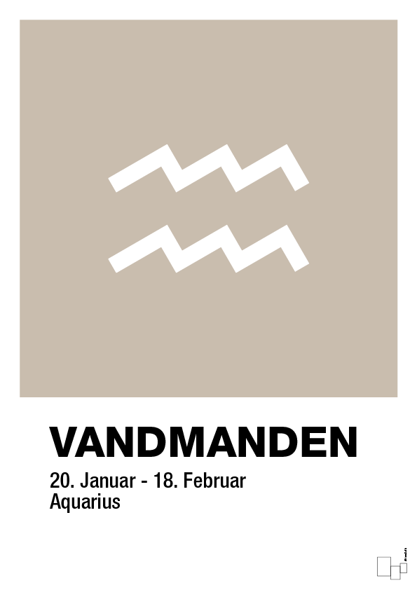 plakat: stjernesymbol vandmanden - creamy mushroom-Stjernetegn-A1two3