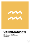 plakat: stjernesymbol vandmanden - honeycomb-Stjernetegn-A1two3