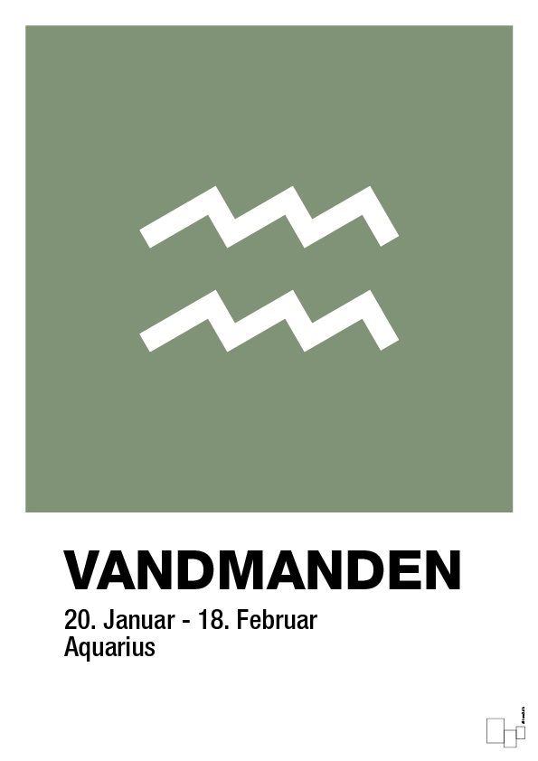 plakat: stjernesymbol vandmanden - jade-Stjernetegn-A1two3